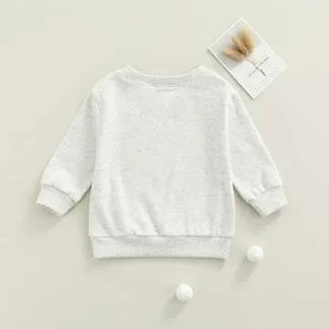 Toddler Baby Girl Boy SIS/Bubba Letter Print Sweatshirt Crewneck Pullover Tops Sister and Brother Matching Clothes (Grey BUBS, 1-2T)