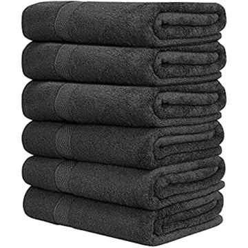 Soft & Absorbent QUBA LINEN Bath Towels Set of 6
