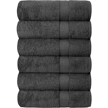 Soft & Absorbent QUBA LINEN Bath Towels Set of 6