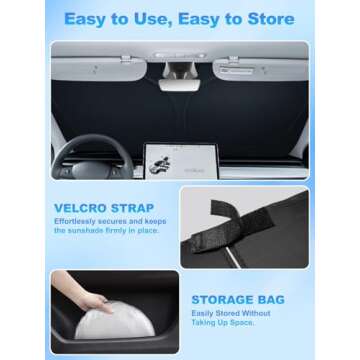 INSAUTO Sun Shade for Toyota Sienna - 7-Layer UV Protection