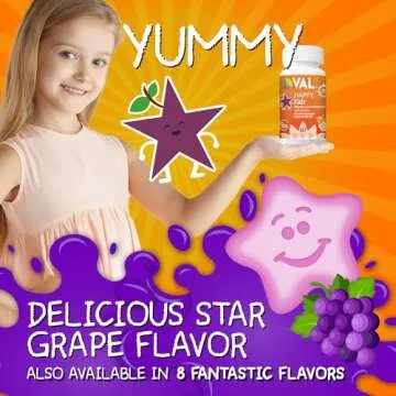 VAL Magnesium for Kids | High-Absorption Magnesium for Calm, Relaxation & Focus | Magnesium Glycinate, Citrate & Taurate | with Vitamin B6, D & C | Sugar-Free, Non-GMO | 60 Chewable Tablets