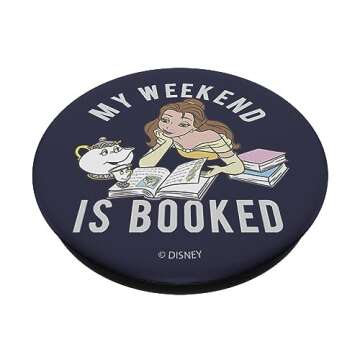 Disney Beauty And The Beast Belle My Weekend Is Booked PopSockets Standard PopGrip