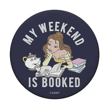 Disney Beauty And The Beast Belle My Weekend Is Booked PopSockets Standard PopGrip