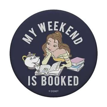 Disney Beauty And The Beast Belle My Weekend Is Booked PopSockets Standard PopGrip