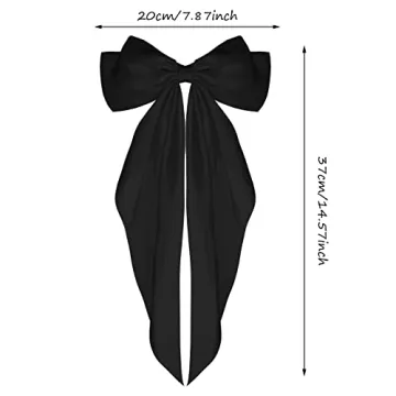 WLLHYF Elegant Big Bow Barrettes for Women and Girls