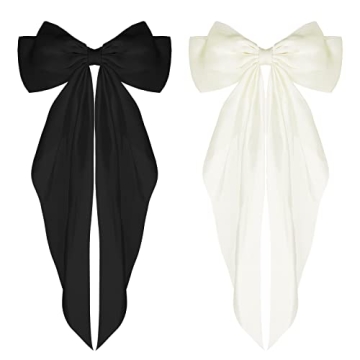 WLLHYF Elegant Big Bow Barrettes for Women and Girls
