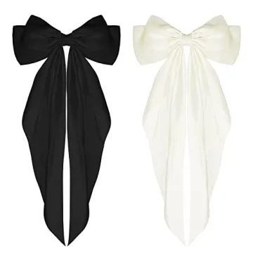 WLLHYF Elegant Big Bow Barrettes for Women and Girls