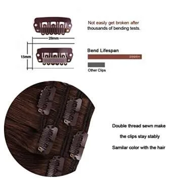 Winsky 18" Remy Human Hair Clip-in Extensions for Women