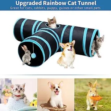 Malier Cat Toys Set - Fun Cat Tunnel & Interactive Toys