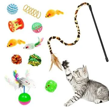 Malier Cat Toys Set - Fun Cat Tunnel & Interactive Toys