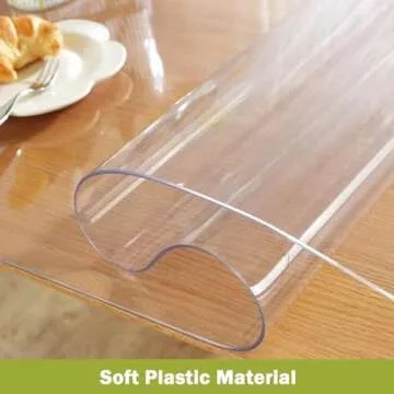 Ostepdecor Clear Table Protector 36 x 60 Inch Durable PVC