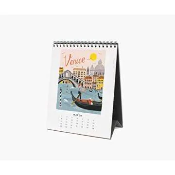 Rifle Paper Co 2020 World Traveler Desk Calendar