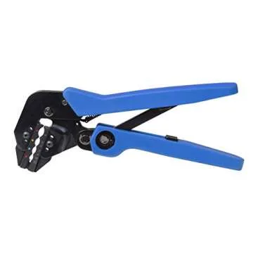 Ancor Marine Grade Angled Single Crimp Ratcheting Crimper - 22 AWG to 8 AWG, Blue/Black
