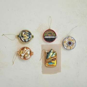 Hand-Painted Glass Caviar Ornament for Luxury Decor