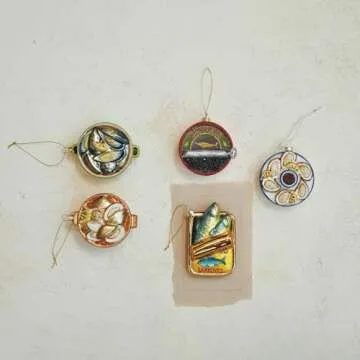 Hand-Painted Glass Caviar Ornament for Luxury Decor