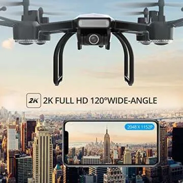 Experience the DEERC Drone with 2K Ultra HD Camera - Perfect for Beginners!