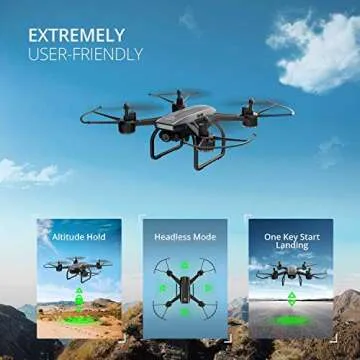 DEERC Drone with 2K Ultra HD FPV Camera for Adventure