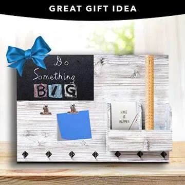 Ultimate Rustic Wall Organizer – 4-in-1 Key Holder and Mail Sorter