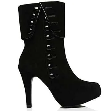 DADAWEN Suede Pointed Toe Ankle Booties for Women