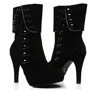 DADAWEN Suede Pointed Toe Ankle Booties for Women