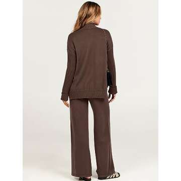 ANRABESS Women's Stylish Knitted Lounge Set for Comfort