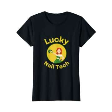 Womens Lucky Nail tech for St. Patrick's Day T-Shirt
