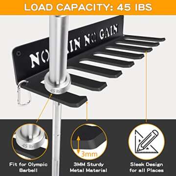 Gym Home Rack 8 Hook Organizer for Fitness Gear Storage