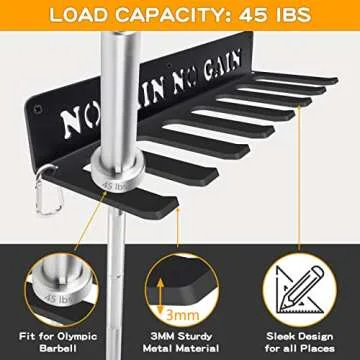 Gym Home Rack 8 Hook Organizer for Fitness Gear Storage