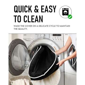 OhGeni Orthopedic Dog Bed for Medium Dogs, Dog Couch Design with Egg Foam Support, Removable, Washable Plush Cover and Non-Slip Bottom with Four Sided Bolster Cushion (Black)