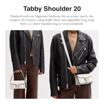 COACH Polished Pebble Leather Tabby 20 Chalk Shoulder Bag