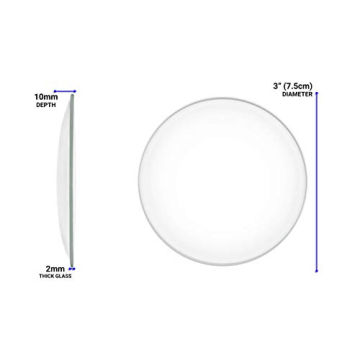 EISCO 12PK Sturdy Glass Beaker Covers - 3" Polished Edges