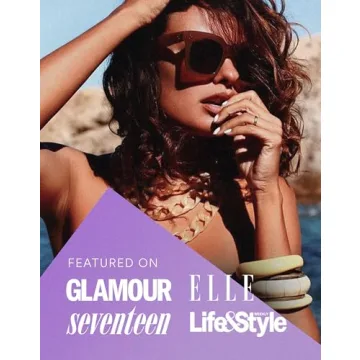 zeroUV Retro Square Sunglasses for Women | 100% UV Protection