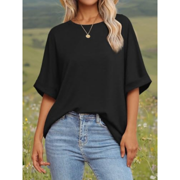 ATHMILE Plus Size Casual T-shirt for Women Loose Fit