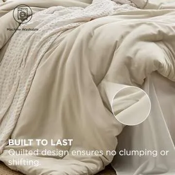 Bedsure Queen Comforter Set - Chic 7 Piece Bedding Set