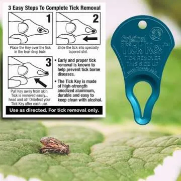 Original Tick Key for Tick Removal 3 Pack (Multi Color)