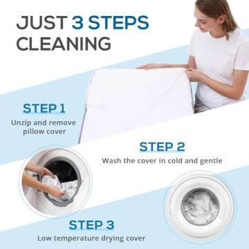 SASTTIE 12 Inch Memory Foam Wedge Pillow for Sleep