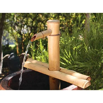 Bamboo Accents Zen Garden Water Fountain Kit - Adjustable Spout with Smooth Matte Finish, Includes S...