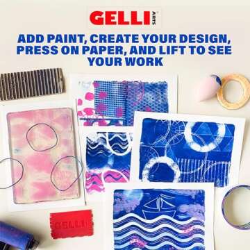 Gelli Arts Gel Printing Plate - Clear, Reusable Gel Plates for Printing. Monoprinting & Printmaking Supplies for Arts & Crafts. 16" x 20"