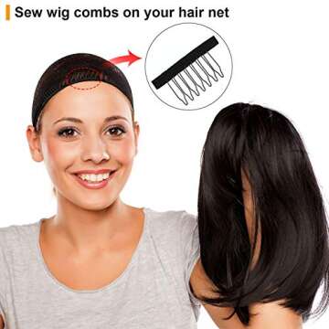 120 Pieces Wig Combs - Reliable Hair Wig Clips for Styling