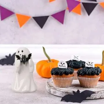 Generic Cute Halloween Decorative,Halloween Ghost Decor,Resin Pumpkin Ghost Centerpieces,Coffee Table Centerpieces Shelf Mantel Display Collections (Halloween-12), yh2408011