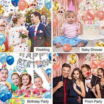 Blue Party Decoration Supplies Set 35 Pack for All Events