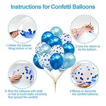 Blue Party Decoration Supplies Set 35 Pack for All Events