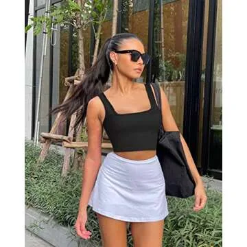 Stylish OLCHEE Ribbed Seamless Crop Tops for Women