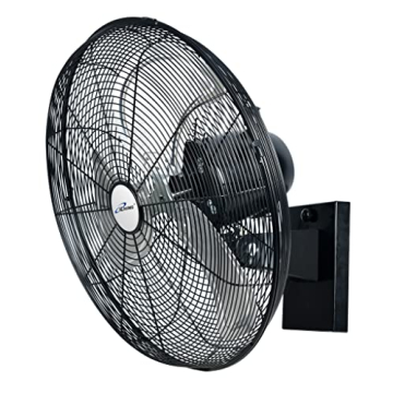 iLiving 18" Outdoor Oscillating High Velocity Wall Fan with 4150 CFM Heavy Duty Weatherproof Motor, ...