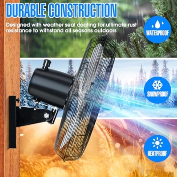 iLiving 18" Outdoor Oscillating Fan for Patios and Workshops