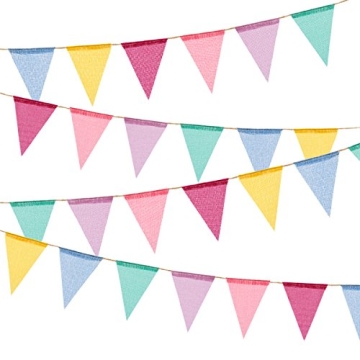 Festive Multicolor Burlap Pennant Banner for Every Occasion