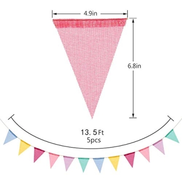 Festive Multicolor Burlap Pennant Banner for Every Occasion