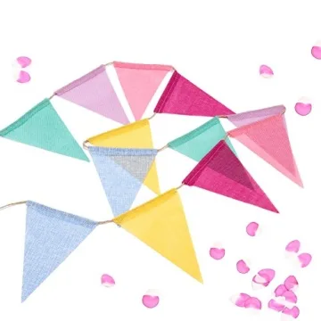 Festive Multicolor Burlap Pennant Banner for Every Occasion