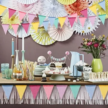 Festive Multicolor Burlap Pennant Banner for Every Occasion