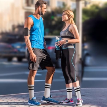 Ultrafun Striped Crew Athletic Socks for All Ages